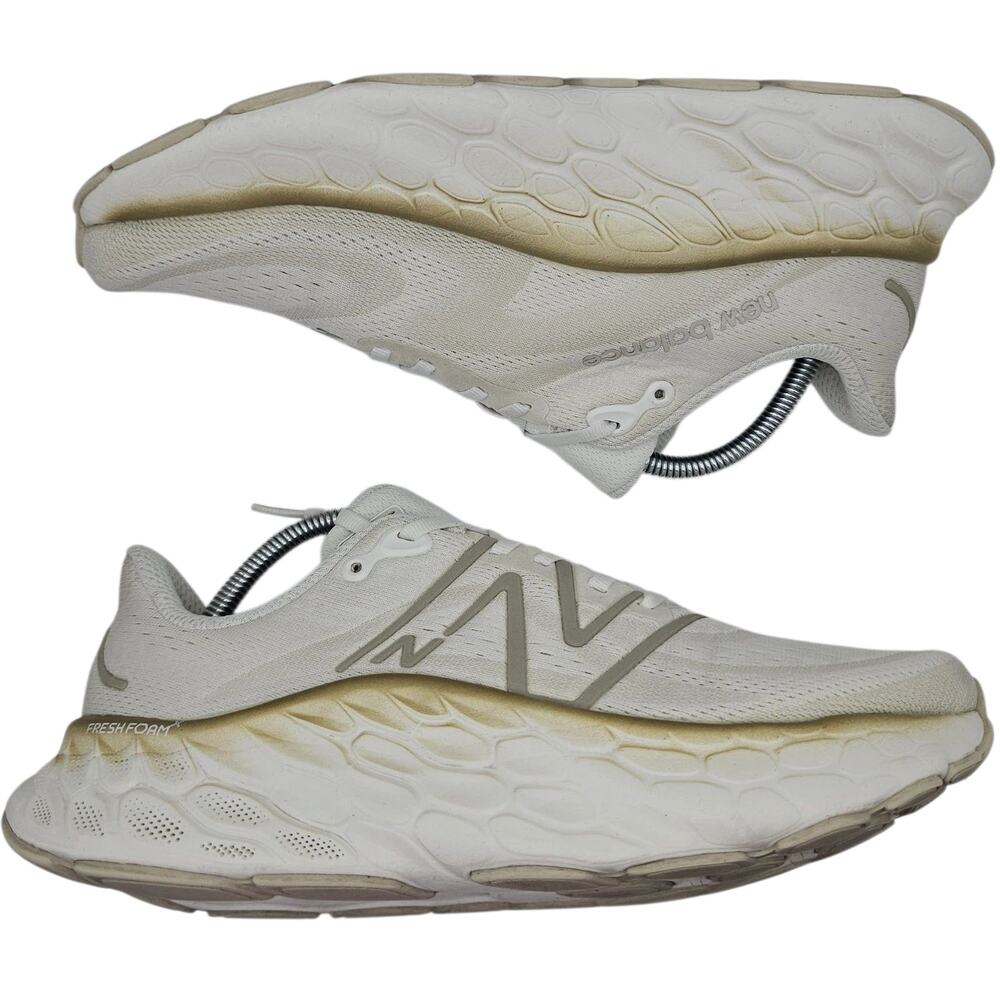 New Balance Fresh Foam X More v4 Womens 10.5 B White Gold Running Shoes Sneakers - Picture 9 of 12